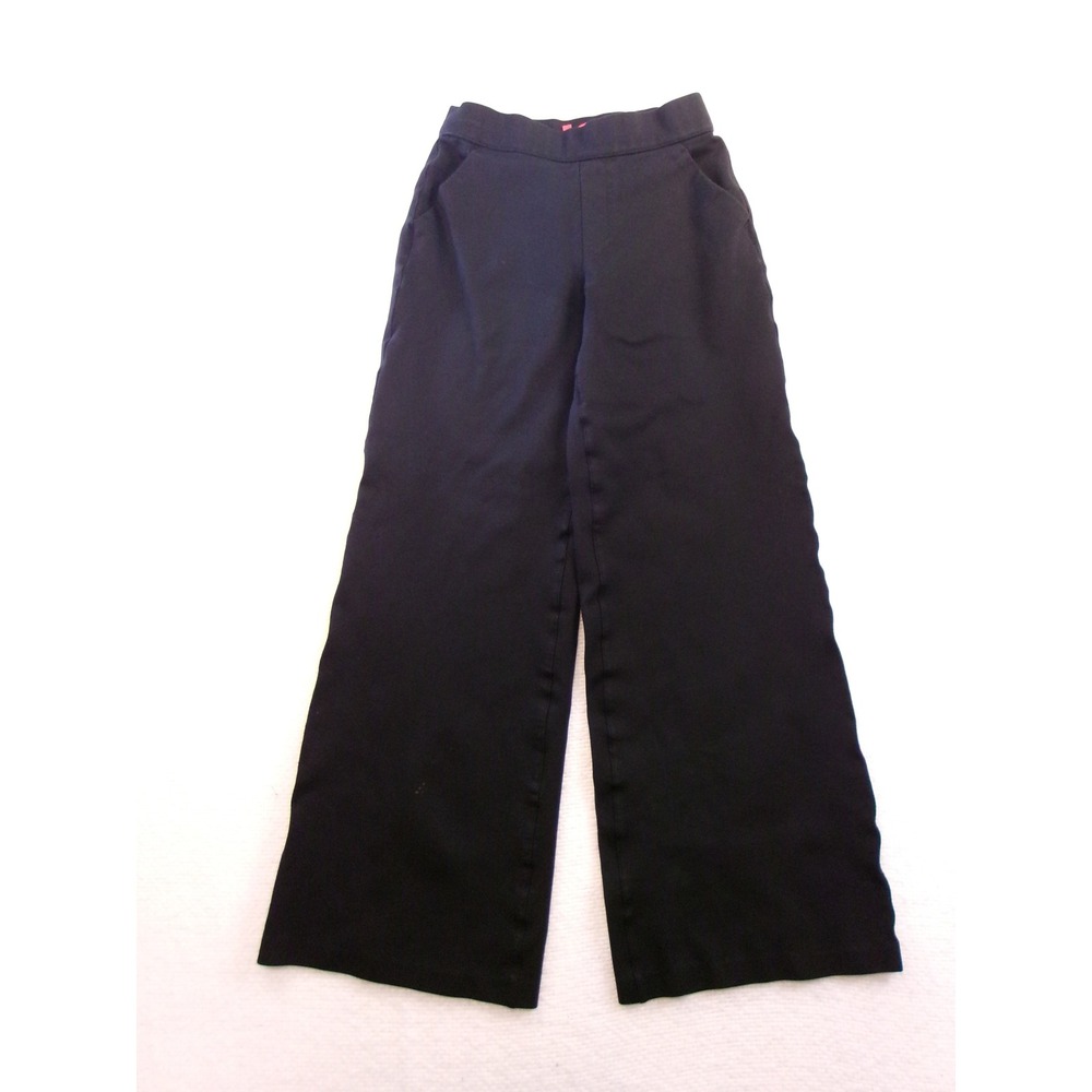 Spanx The Perfect Pant Wide Leg Black High Rise Pull On Trousers Size XS